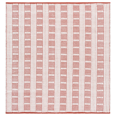 Vermont 951 Flatweave Wool/Cotton Geometric Rug in Rust/Ivory
