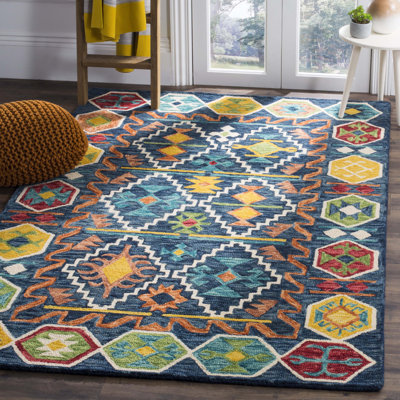 Deyoung Hand Tufted Wool Southwestern Rug
