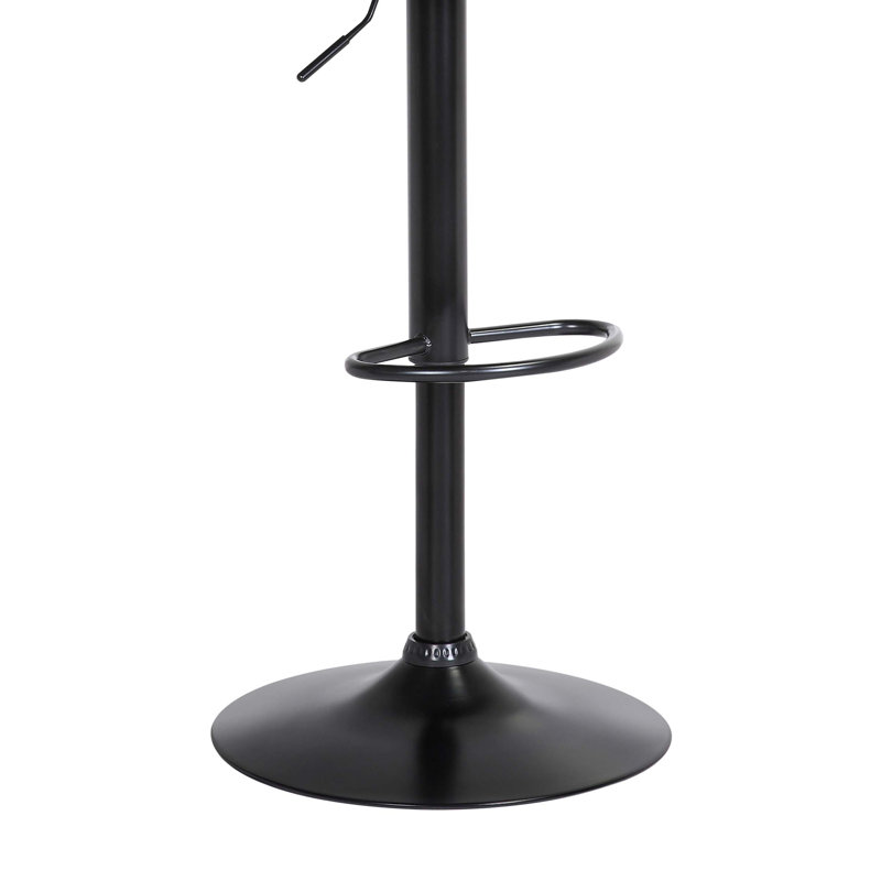 Tabouret de bar réglable en bois noir