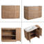 Meuble-lavabo autoportant de 48 po avec lavabo en céramique blanche et 1 armoire de rangement, porte à fermeture en douceur, chêne imitation-978206411