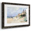 «Beach At Trouville» par Monet, reproduction d'art encadrée-1814143696-1814143708