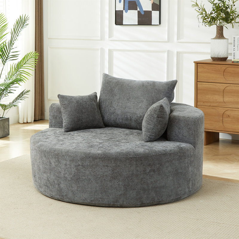 Canapé simple 55 po en chenille éponge, Gris