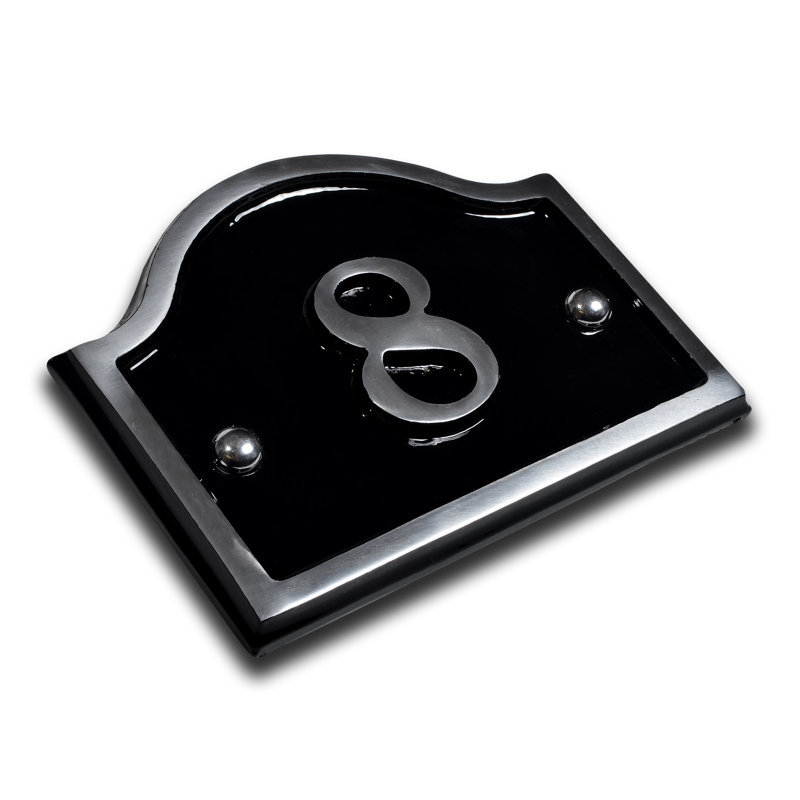 Jaclynn 11.5cm H Reflective Metal House Number, 8