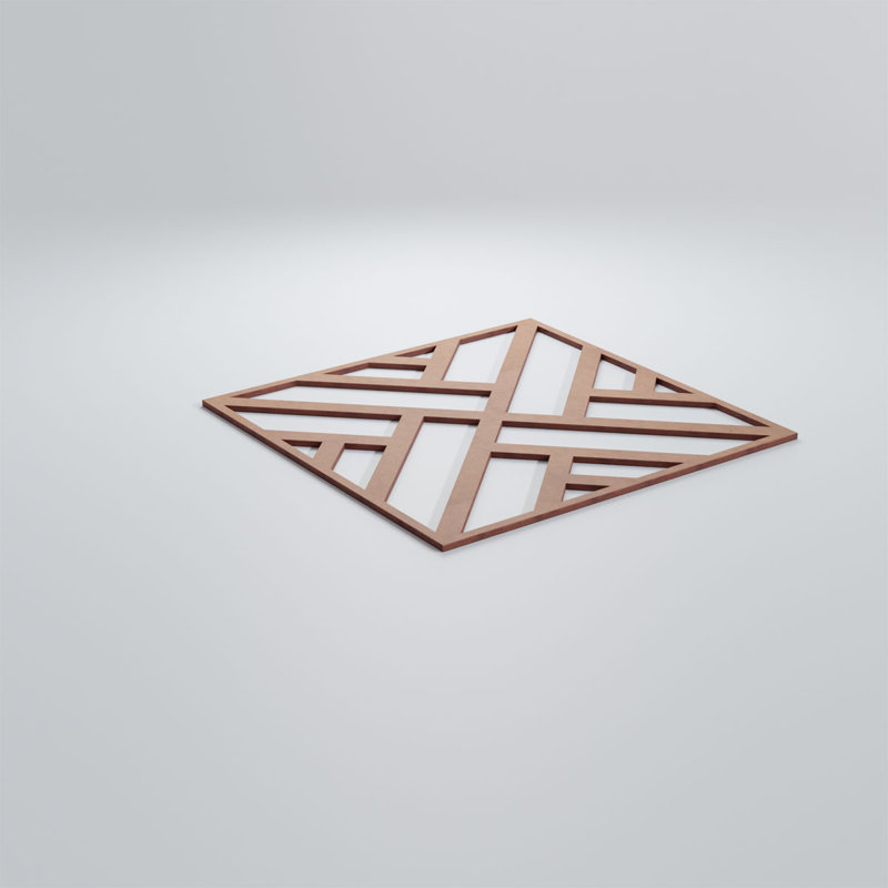 Panneaux muraux décoratifs en bois Killeen, Chêne rouge, H 23 3/8 po x l 23 3/8 po x P 3/8 po