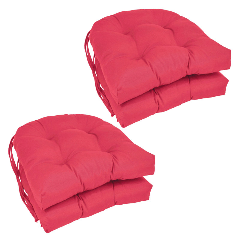 Outdoor 3.5'' Dining Chair Seat Cushion, Berry Berry