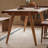 Simple modern rectangular dining table Cherry Rectangular Solid Wood Top with Solid Wood Base Dining Table