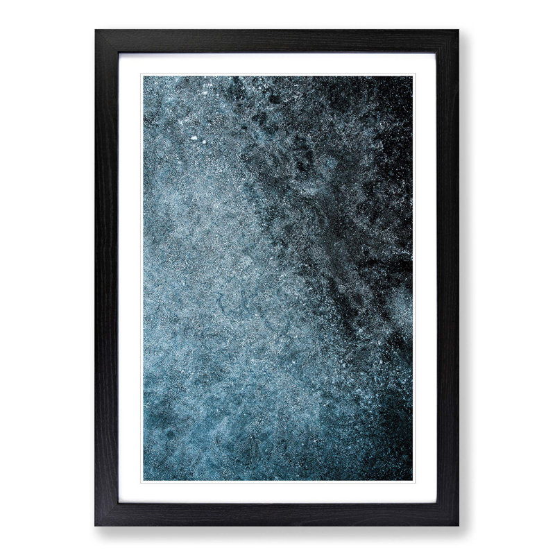 Speckles of Midnight in Abstract - Picture Frame Graphic Art Print, Black Framed, 65cm H x 48cm W x 2cm D