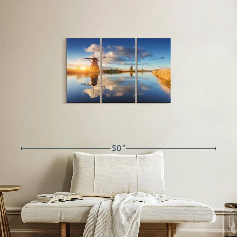 Alvord Windmills At Sunrise, 20" H x 33" W