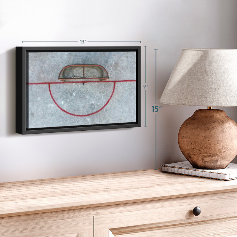 Ice Hockey Goalpost Canvas Print, 9" H x 13" W