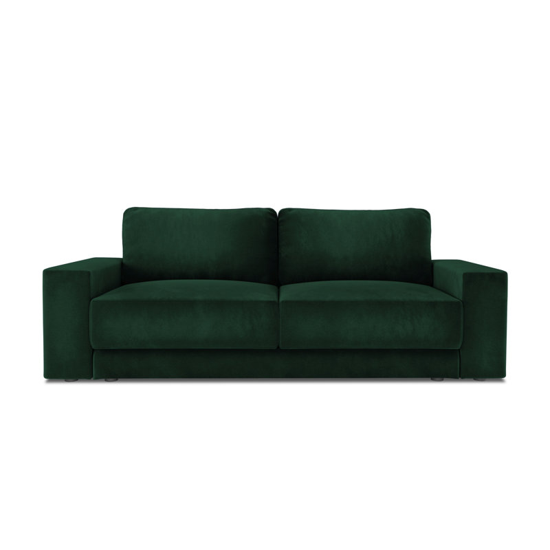 Donatella 4 Seater Velvet Sofa Bed, Green