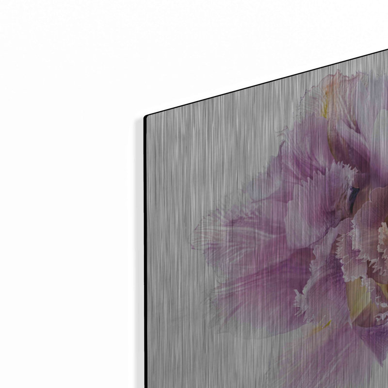 Purple Double Open by Elise Catterall - Unframed Print on Metal, 12" H x 16" W x 0.13" D