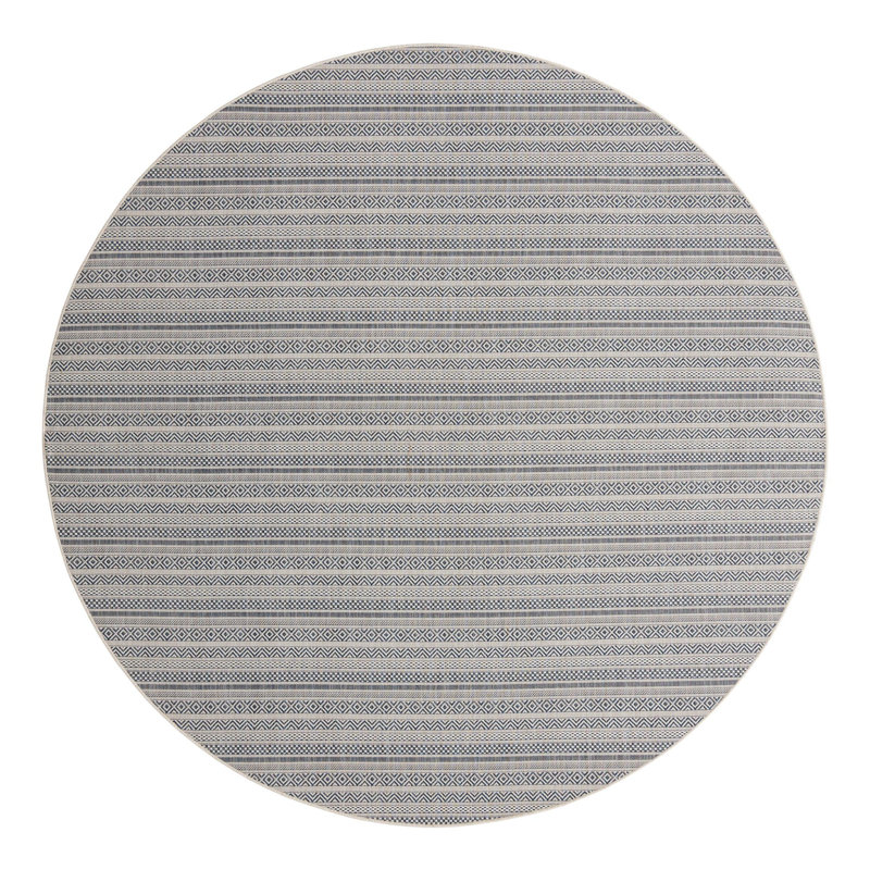 Tapis intérieur / extérieur en polypropylène tissé à la machine Evolet, Rond 10 pi