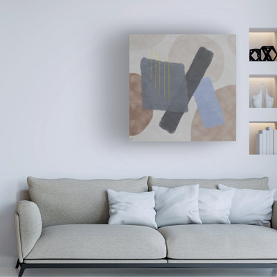 Bolog Line And Brush Square Two Rectangles 1 Canvas Art
