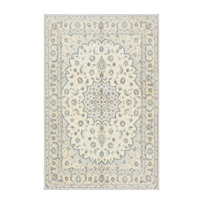 Tapis oriental ivoire / brun clair