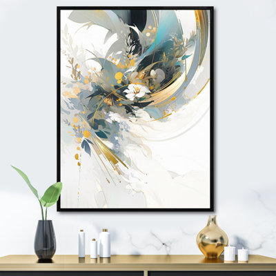 «Turquoise and Gold Mosaic Echoes II», reproduction sur toile
