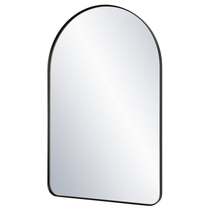 Ophira Stainless Steel Mirror, Matt Black, 34" x 22"