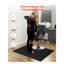 Tapis de chaise de salon anti-fatigue 3 x 5 pi avec découpe - Tapis de salon en PVC durable pour coiffeurs