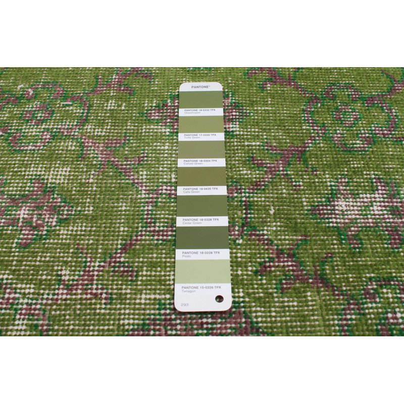 Tapis unique en laine noué à la main 6 pi 9 po x 10 pi 1 po nouvel âge Moriah