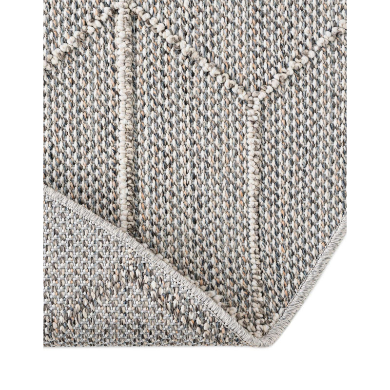 Indoor/Outdoor Trellis Area Rug, Round 3'1"