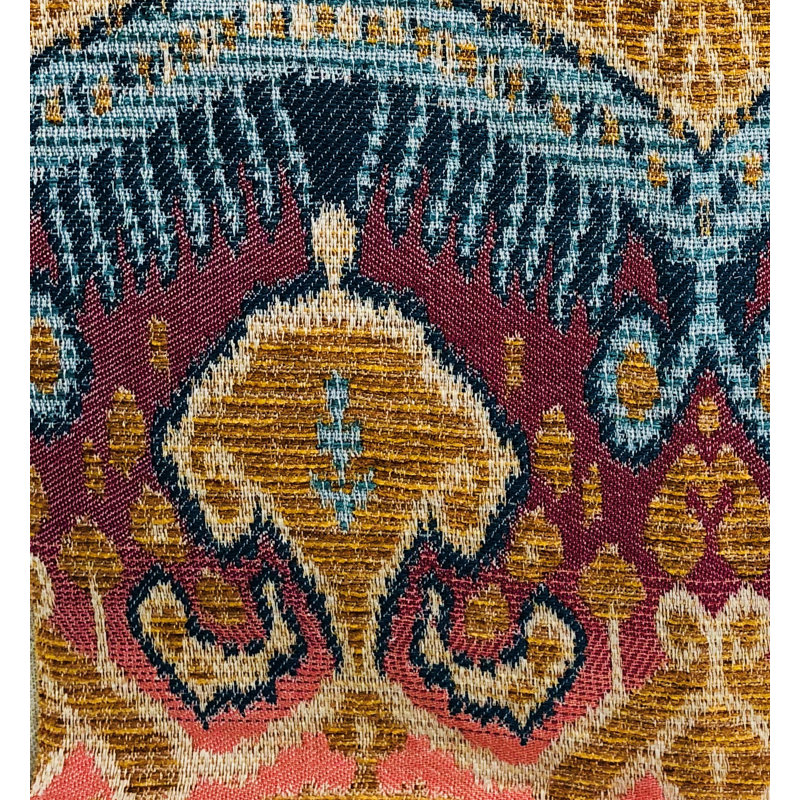 Oreiller de luxe ikat Anika, 22 po x 22 po, Coussin décoratif