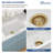 27" L x 19" W Undermount/Drop-In Kitchen Sink Rectangular White Fireclay Single Basin with Sink Grid