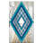 Triangular Crenelated Mid-Century Wall Mirror-40097178