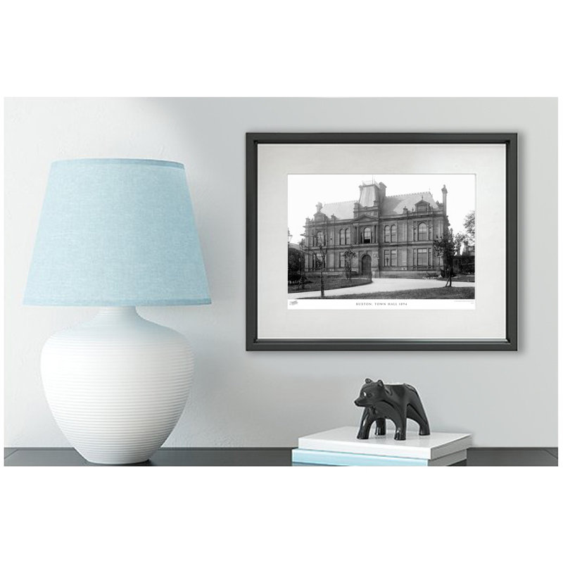 Buxton, Town Hall 1894 - Single Picture Frame Print, 40cm H x 50cm W x 2.3cm D