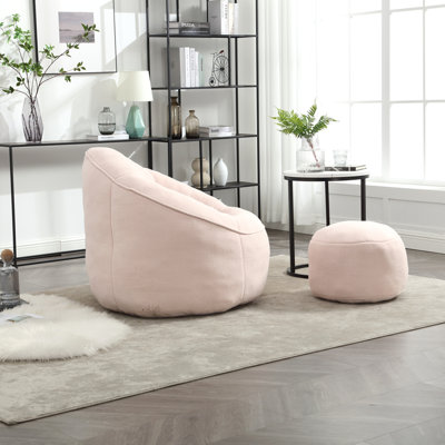 Fauteuil à billes de literie Fauteuil à billes en mousse à haute pression Fauteuil à billes en mousse avec rembourrage en mousse rembourré avec repose-pieds
