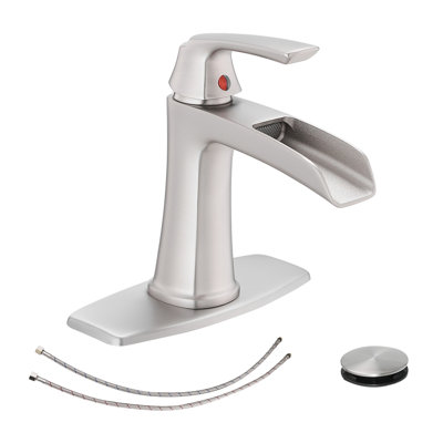 Robinet de lavabo de salle de bain à un trou à poignée simple avec bonde escamotable Topcraft