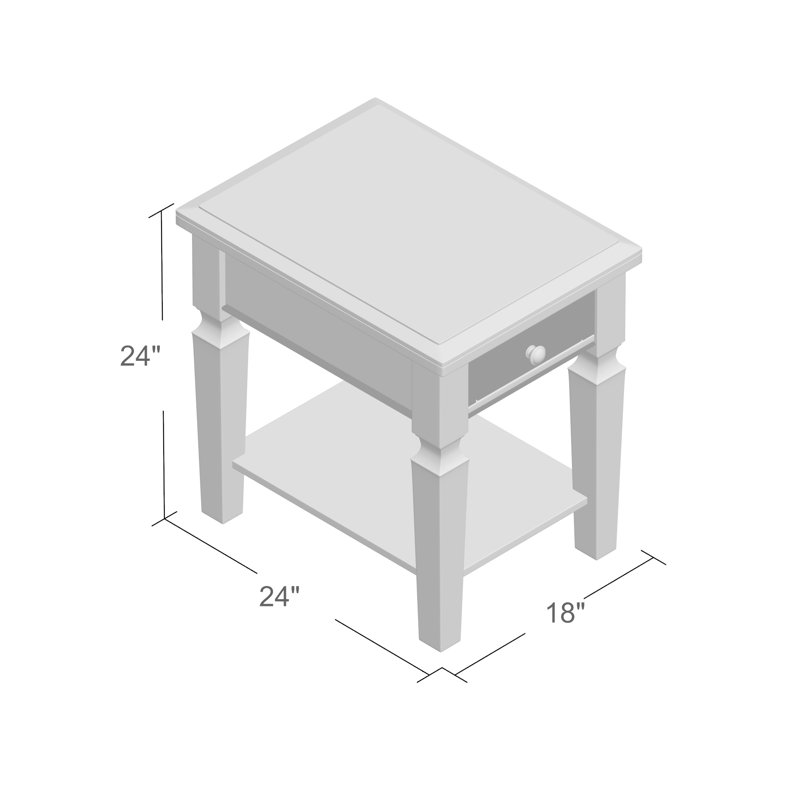 Bonas 4 - Piece Solid Wood Living Room Table Set