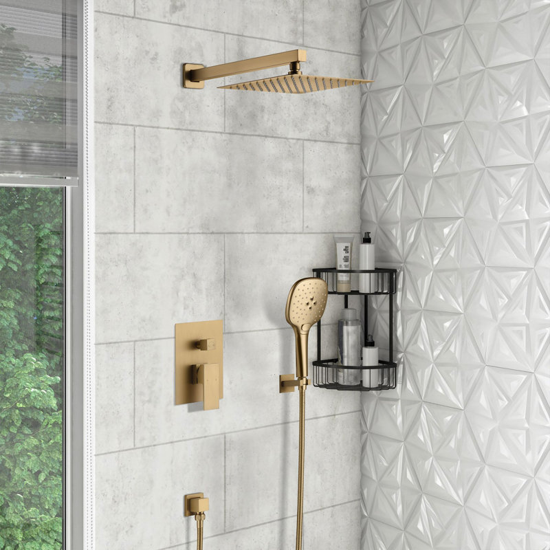 All-In-One Kit with Rough in-Valve, Brushed Gold