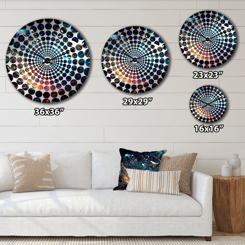 Horloge murale Loretosha - Fractals, Petit