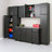 Watse Single 65"H Tall Storage Cabinet with 2 Adjustable Shelves, Ideal for Bathroom, Pantry, Kitchen, Home Office, Laundry Organization, Good for Narrow Spaces 16”W x 65”H x 16”D, Black-1233981375