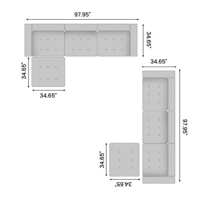 Ensemble de salon modulaire 2 pièces