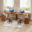  Bureau d'ordinateur en L avec bureau à tiroirs Rebacca-818357946