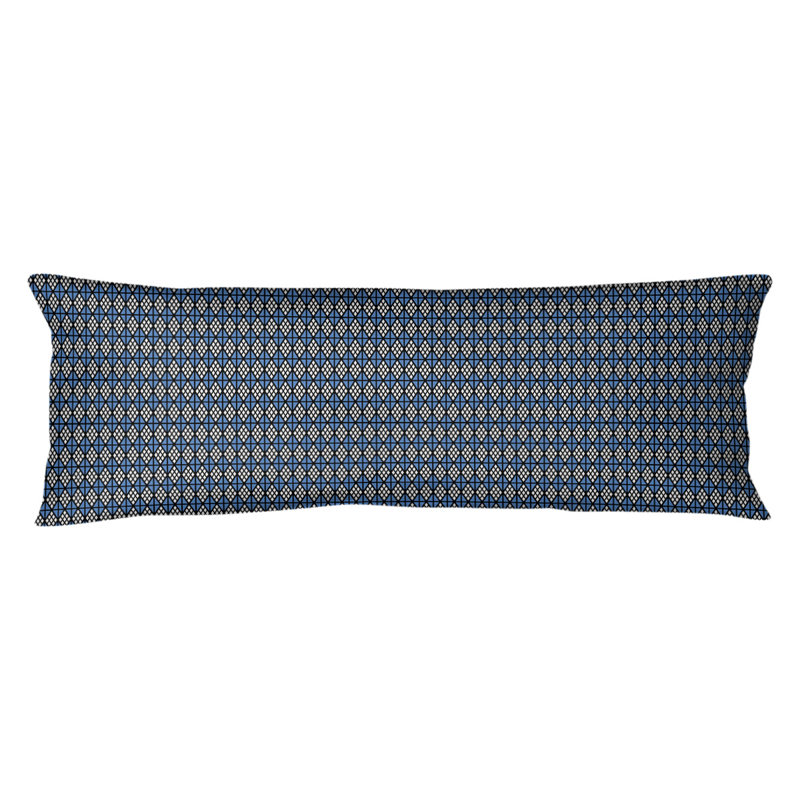 Coussin lombaire Katelyn Elizabeth, Noir / Bleu, Bourre en polyester, Molleton moelleux