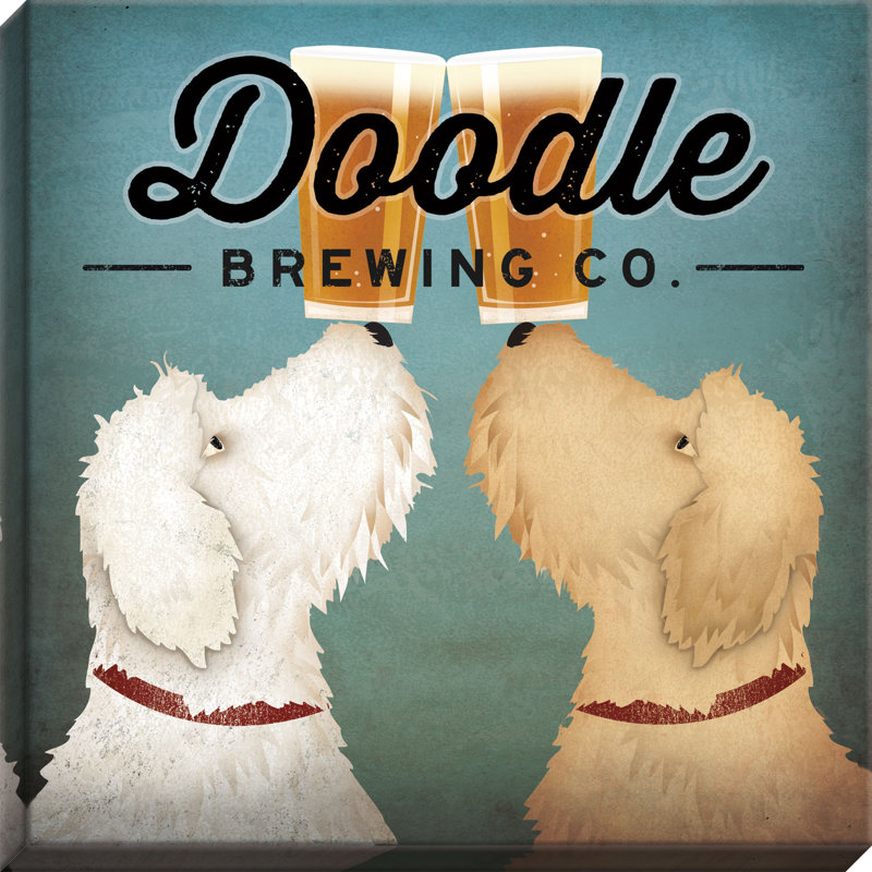 « adorable doodle brassing company », reproduction d’impression sur toile