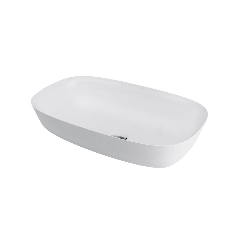 Acquabella Cristallo 2 Vessel Sink, Gloss White