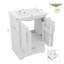 Meuble-lavabo moderne avec lavabo en céramique 2 portes et 1 tiroir pratique-1302348212