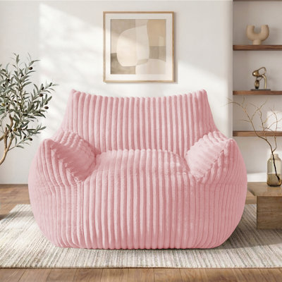 Oversized Compression Corduroy Foam Bean Bag Chair