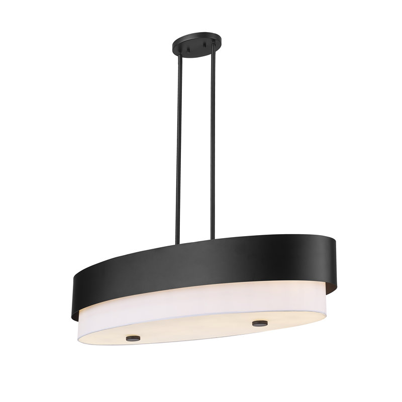 Oliviu 5 - Light Dimmable Geometric Chandelier, Matte Black