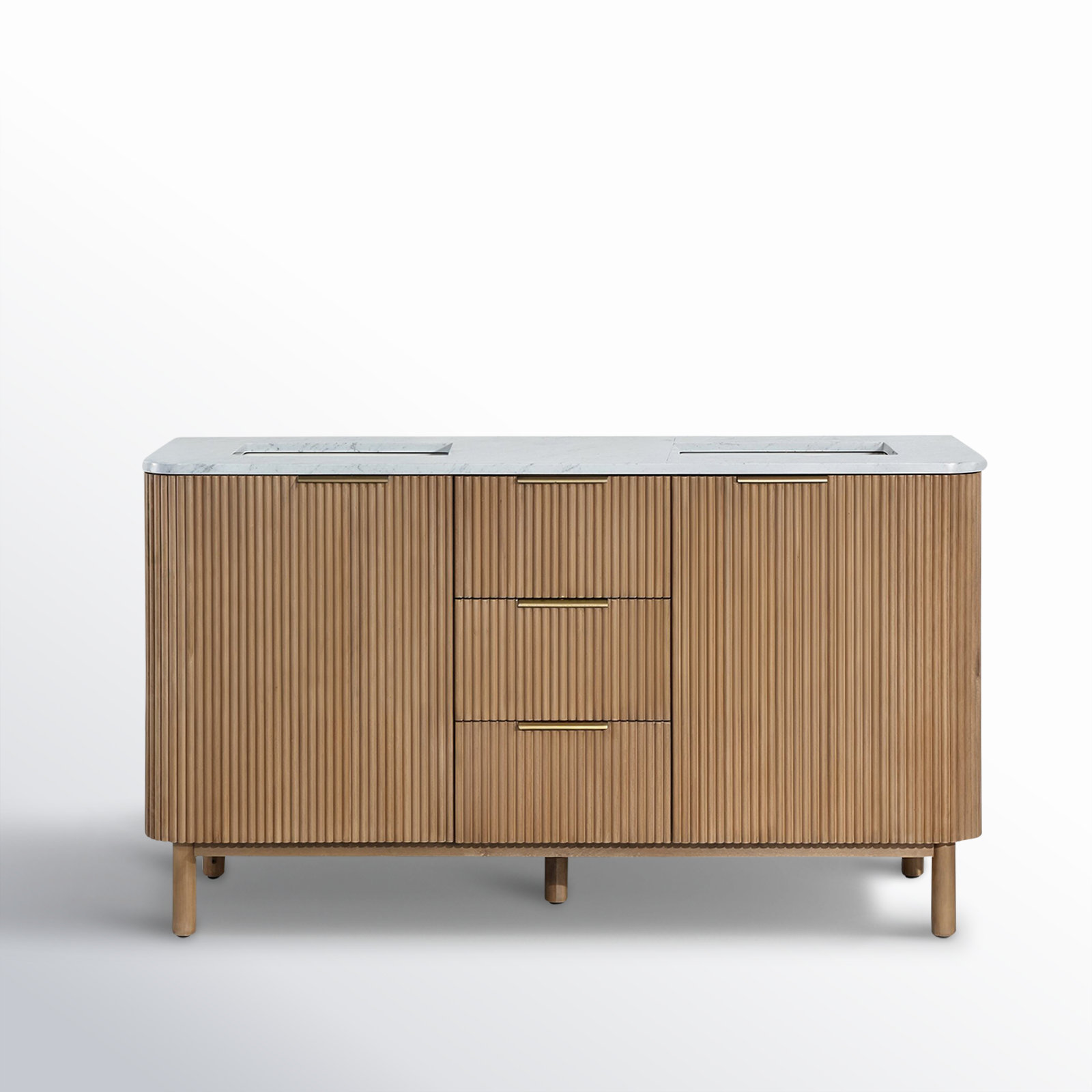 Joss & Main Nova 60" Marble Top Double Sink Bathroom Vanity & Reviews ...