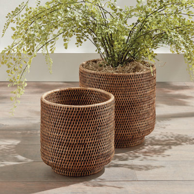 Rattan Cachepot