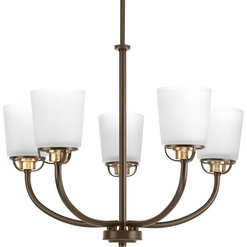 Lustre classique/traditionnel ombré 5 lumières Seydou, Bronze antique