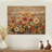 Brown Earth Roots Of Wildflowers I - Wildflowers Wood Wall Art - On Natural Pine Wood-1006752151