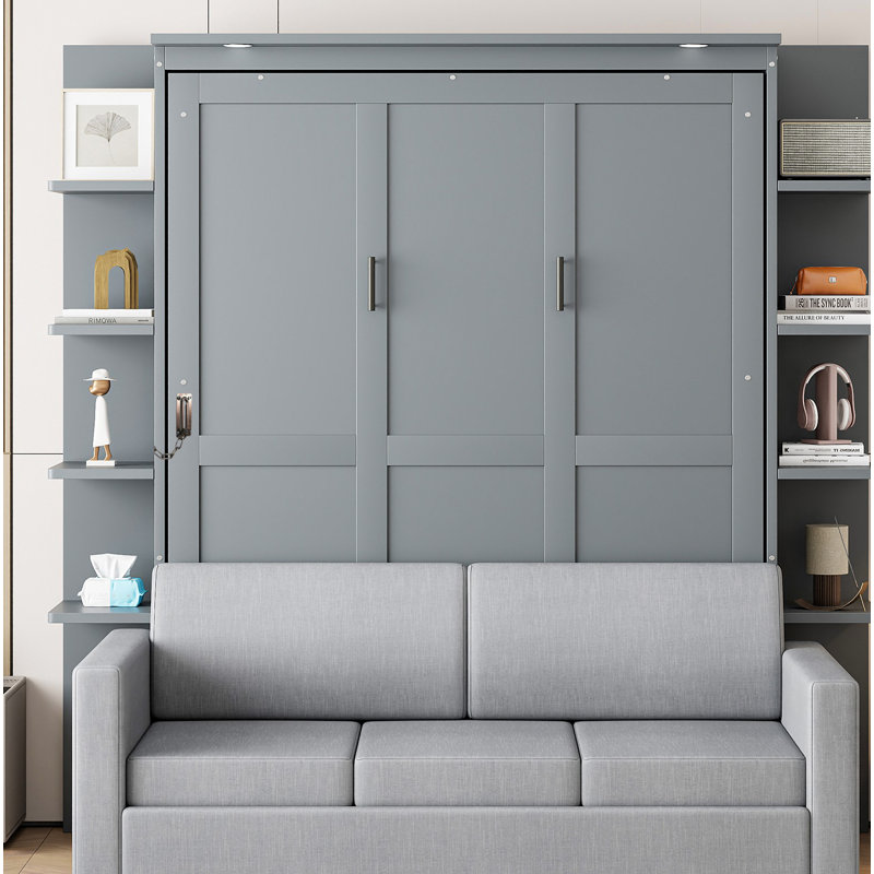 Queen Size Murphy Bed Wall Bed With Sofa