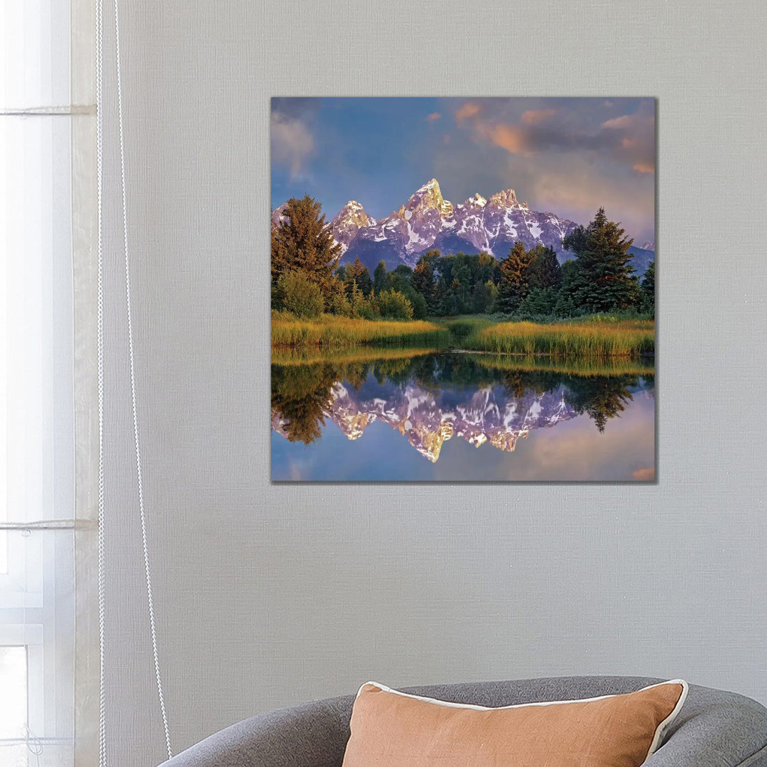 Grand Tetons from Schwabacher Landing, Grand Teton National Park, Wyoming by Tim Fitzharris - Unframed Graphic Art