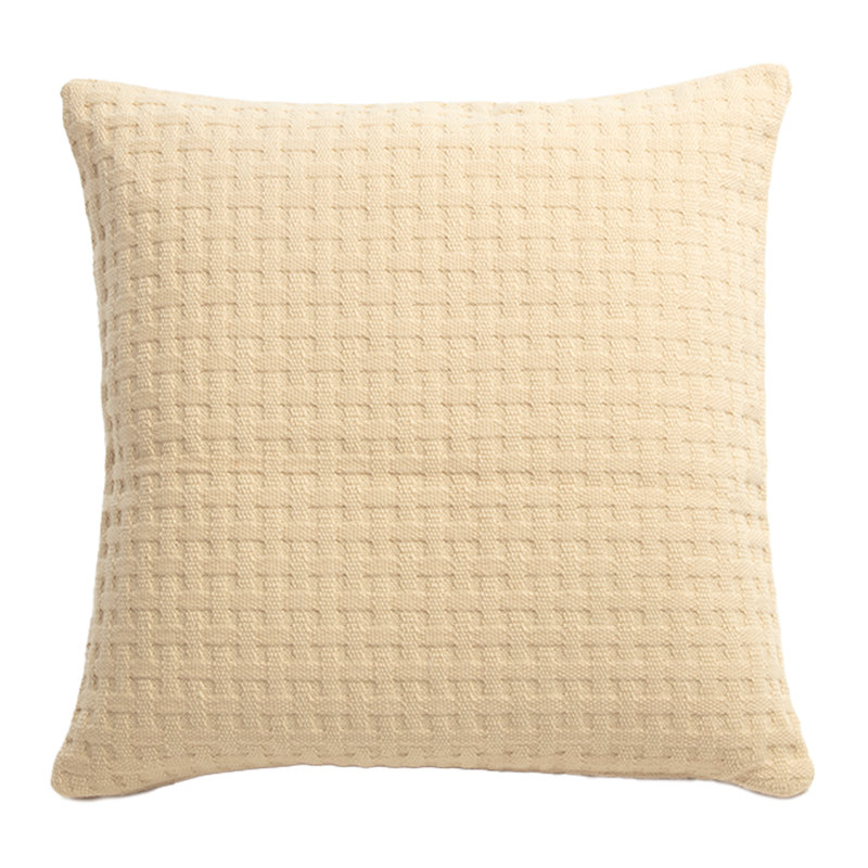 Gingham Cotton Blend Reversible Throw Pillow