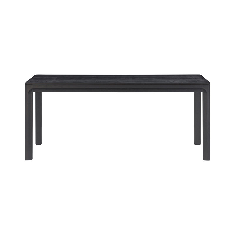 NTC Flow Modern Farmhouse Dining Table, Burnt Black, 29.92" H  x 55.12" L x 35.43" W