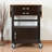 Bellini Coffee & Natural Utility Cart with Wheels, 33.54" H X 43.23" W X 20.08" D